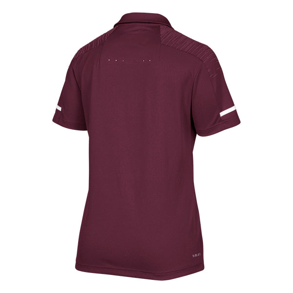 adidas Women's Maroon/White Team Iconic Coaches Polo