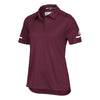 adidas Women's Maroon/White Team Iconic Coaches Polo