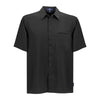 Vantage Men's Black Woven Camp Shirt