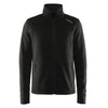 Craft Sports Men's Black/Platinum Noble Zip Heavy Knit Fleece Jacket