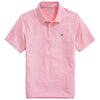 Vineyard Vines Men's White/Sunset Pink Destin Stripe Sankaty Performance Polo