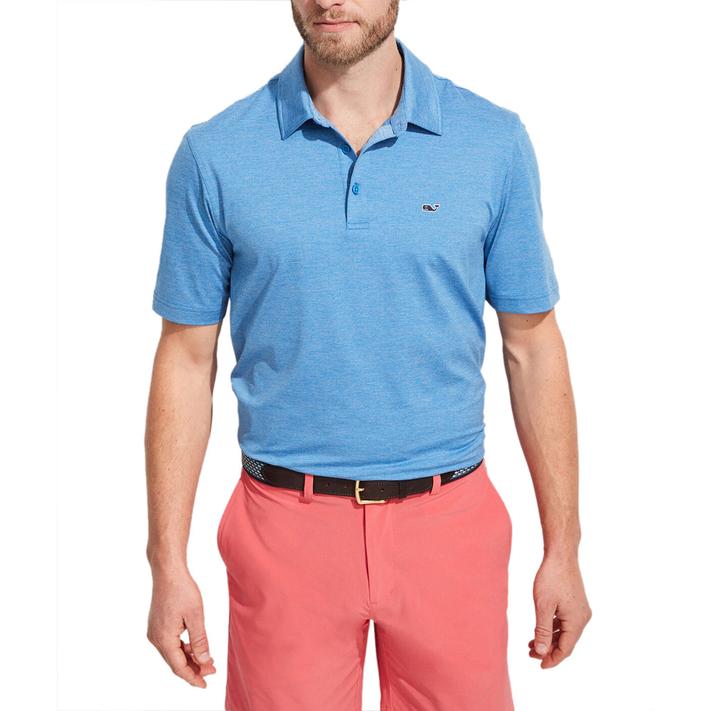 Vineyard Vines Men's Ocean Breeze Destin Stripe Sankaty Performance Polo