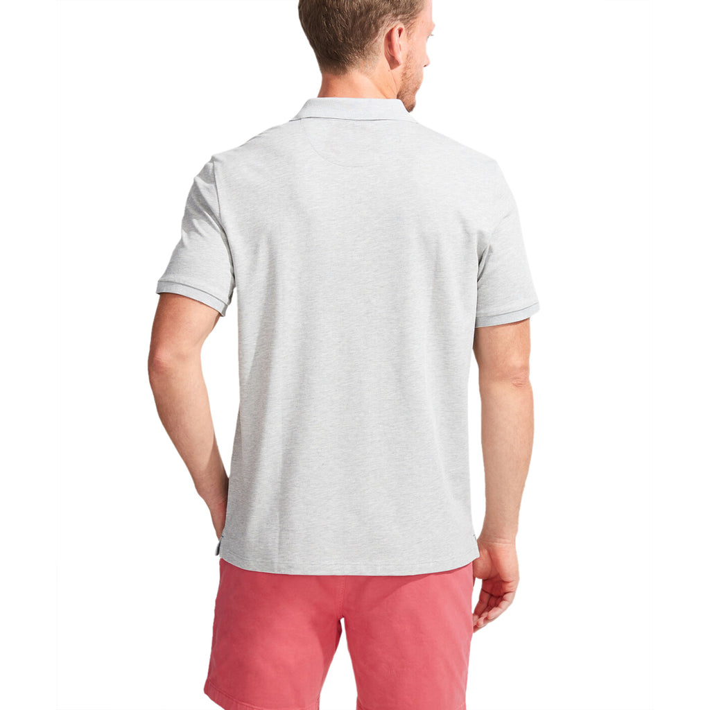 Vineyard Vines Men's Light Grey Heather Edgartown Pique Polo