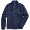 Vineyard Vines Men's Printed Blue Depth Striped Sankaty Quarter-Zip Pullover