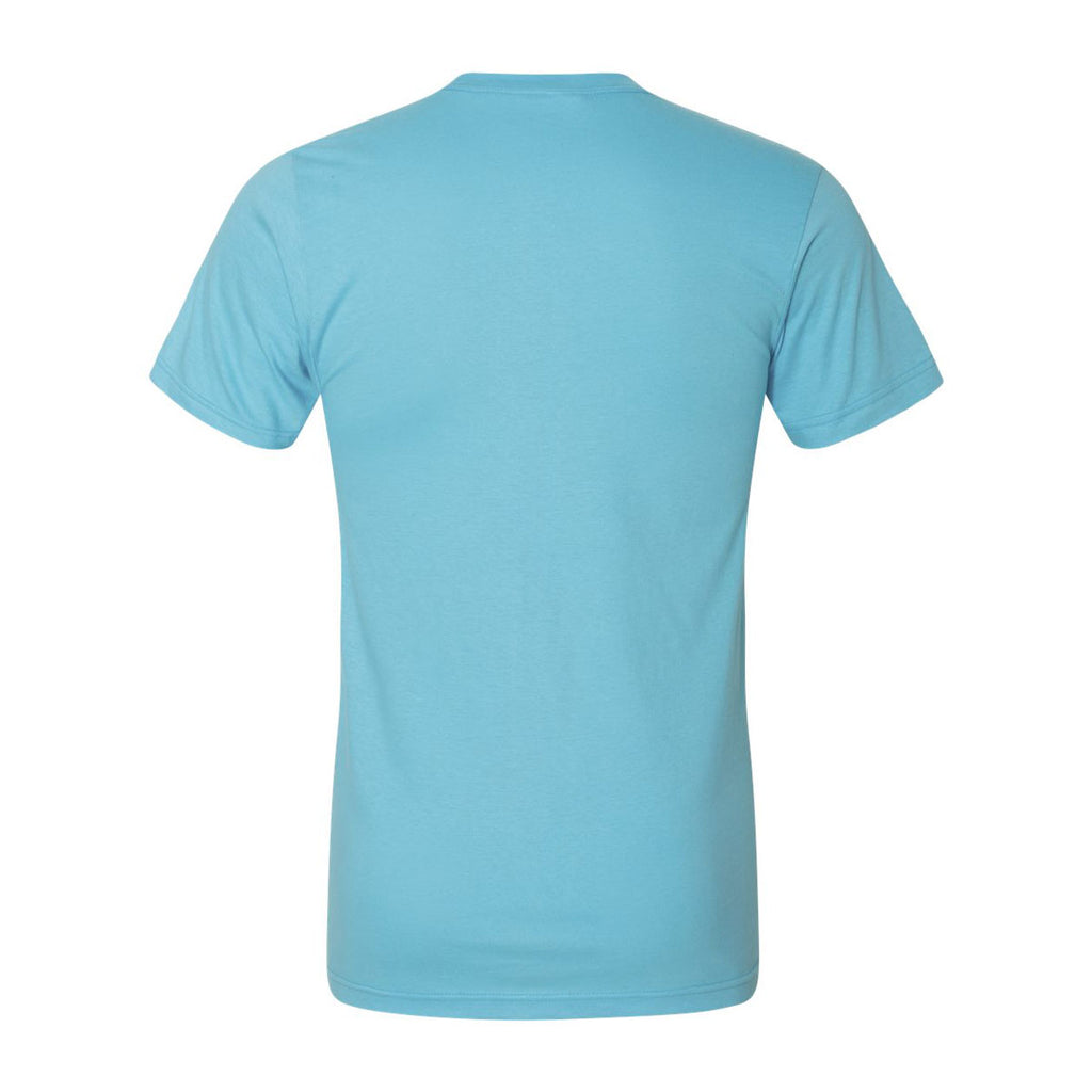 American Apparel Unisex Turquoise Fine Jersey Short Sleeve T-Shirt