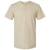 American Apparel Men's Heather Bone CVC Henley Tee