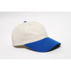 Pacific Headwear Khaki/Royal Adjustable Brushed Cotton Twill Cap