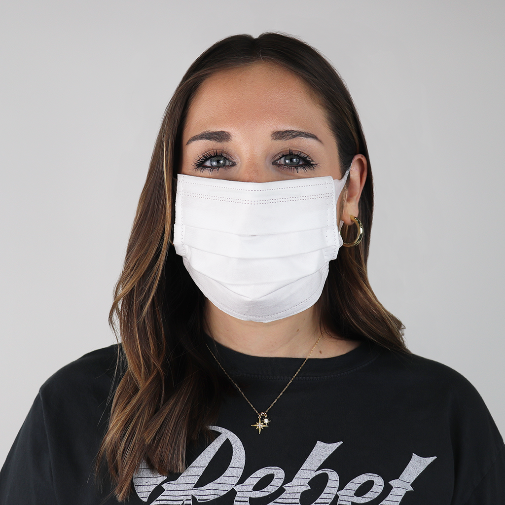 Nucom White 3 Layer Personal Mask (Single-Use)