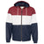 Weatherproof Men's Biking Red/White/Navy Vintage Colorblocked Hooded Rain Jacket