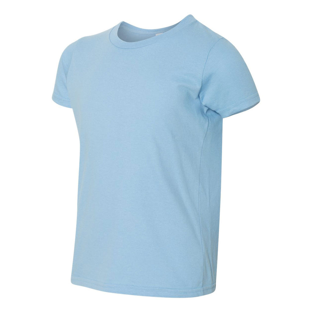 American Apparel Youth Baby Blue Fine Jersey Short Sleeve T-Shirt