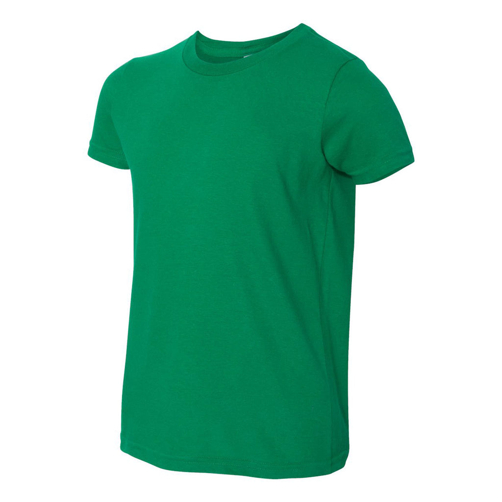 American Apparel Youth Kelly Green Fine Jersey Short Sleeve T-Shirt