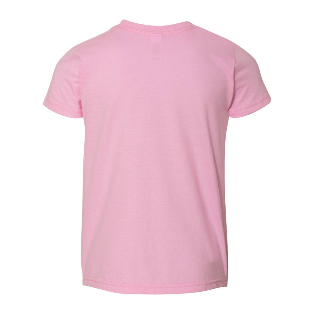 American Apparel Youth Pink Fine Jersey Short Sleeve T-Shirt