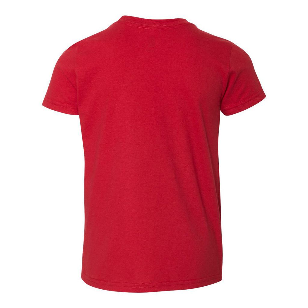 American Apparel Youth Red Fine Jersey Short Sleeve T-Shirt