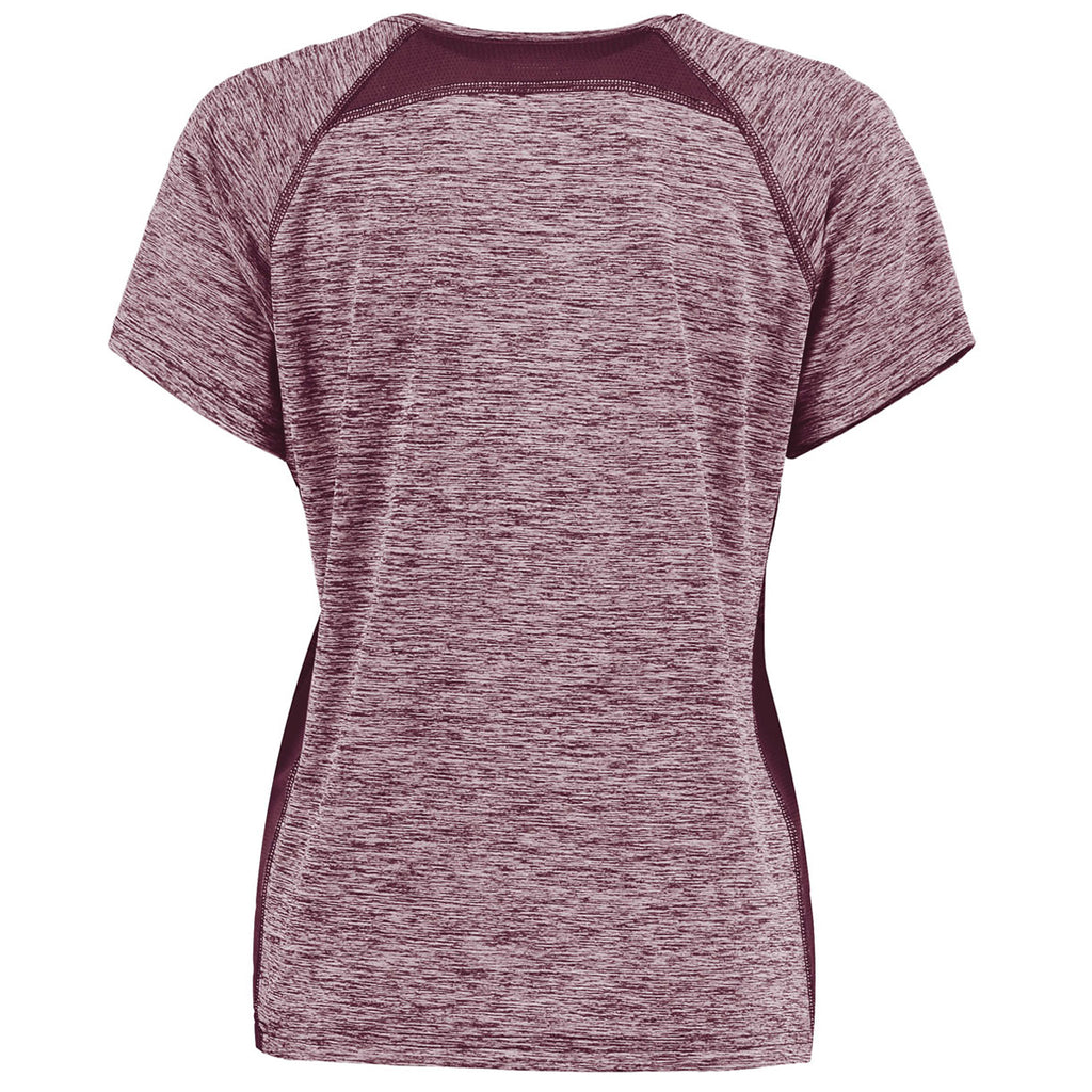 Holloway Women's Maroon Heather Electrify Coolcore Tee