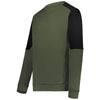 Holloway Men's Olive/Black Momentum Team Fleece Crew