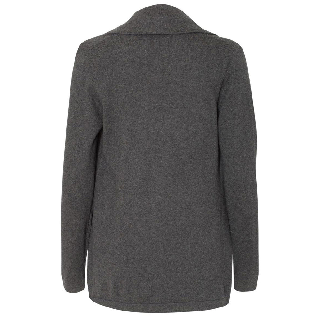 Weatherproof Women's Charcoal Heather Cotton Cashmere Cardigan