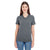 American Apparel Women's Asphalt Fine Jersey Short Sleeve V-Neck