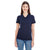 American Apparel Women's Navy Fine Jersey Short Sleeve V-Neck