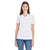 American Apparel Women's White Fine Jersey Short Sleeve V-Neck