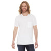 American Apparel Unisex White Fine Jersey Pocket Short Sleeve T-Shirt