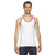 American Apparel Unisex White/Red Fine Jersey Tank