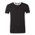 American Apparel Unisex Black/White Fine Jersey Ringer T-Shirt