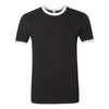 American Apparel Unisex Black/White Fine Jersey Ringer T-Shirt