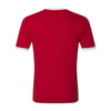 American Apparel Unisex Red/White Fine Jersey Ringer T-Shirt