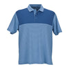 Vantage Men's Indigo/Tonal Indigo Pro Tonal Block Stripe Polo