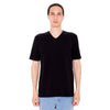 American Apparel Unisex Black Fine Jersey Short Sleeve Classic V-Neck