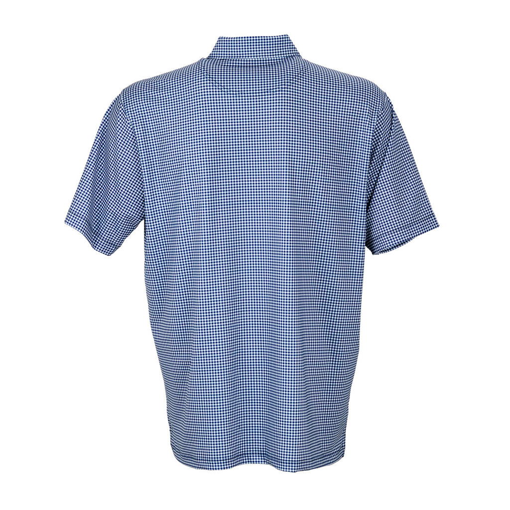 Vantage Men's Navy/White Pro Mini-Gingham Polo