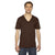 American Apparel Unisex Brown Fine Jersey Short-Sleeve V-Neck