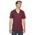 American Apparel Unisex Cranberry Fine Jersey Short-Sleeve V-Neck