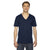 American Apparel Unisex Navy Fine Jersey Short-Sleeve V-Neck