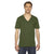 American Apparel Unisex Olive Fine Jersey Short-Sleeve V-Neck