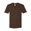 American Apparel Unisex Brown Fine Jersey Short Sleeve V-Neck