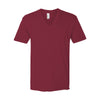 American Apparel Unisex Cranberry Fine Jersey Short Sleeve V-Neck