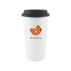 ETS White Terra Tumbler with Black Lid -16 oz
