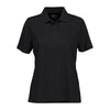 Vansport Women's Black Omega Solid Mesh Tech Polo