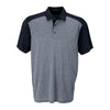 Vantage Men's Navy/Charcoal Heather Two-Tone Polo