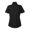 Vantage Women's Black Micro-Waffle Mesh Polo