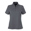 Vantage Women's Dark Grey Micro-Waffle Mesh Polo