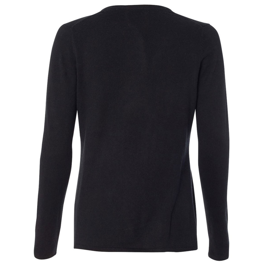 Weatherproof Women's Black Cotton Cashmere V-Neck Sweater