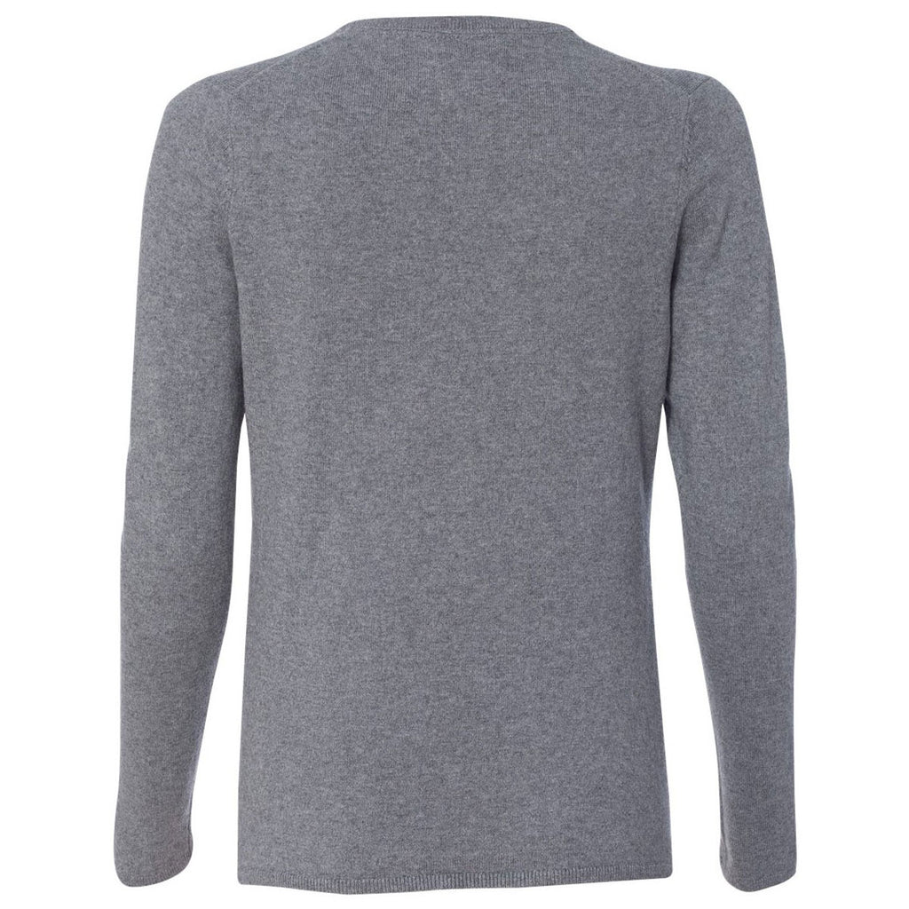 Weatherproof Women's Medium Grey Heather Cotton Cashmere V-Neck Sweater