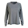 Vantage Women's Charcoal Heather Long Sleeve Melange Tech Tee