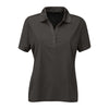 Vantage Women's Black/Grey Nailhead Polo