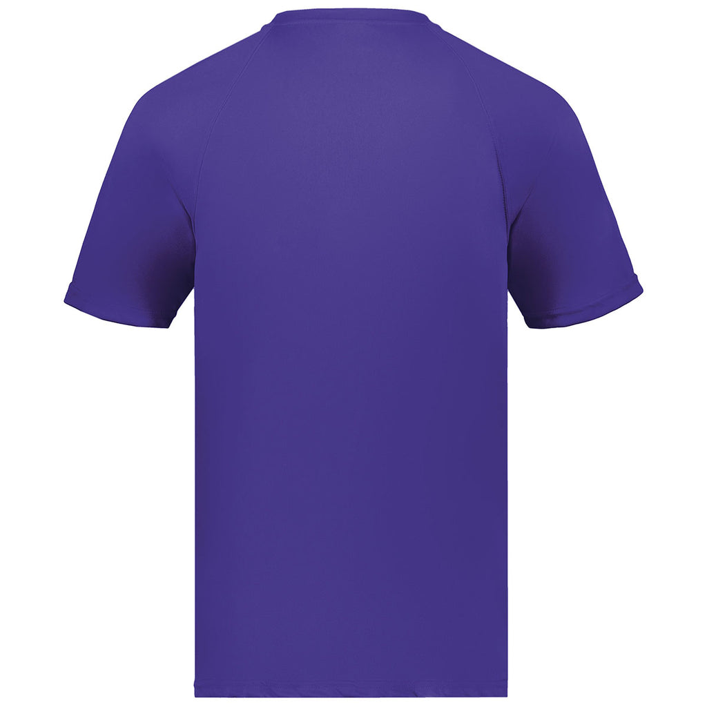 Augusta Sportswear Men's Purple Attain Wicking Short-Sleeve T-Shirt