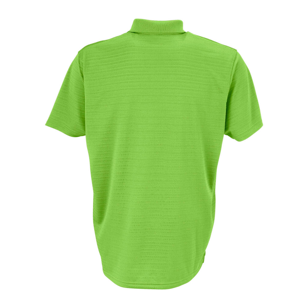 Vantage Men's Lime Textured Stripe Polo