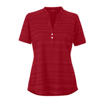 Vantage Women's Sport Red Strata Textured Henley