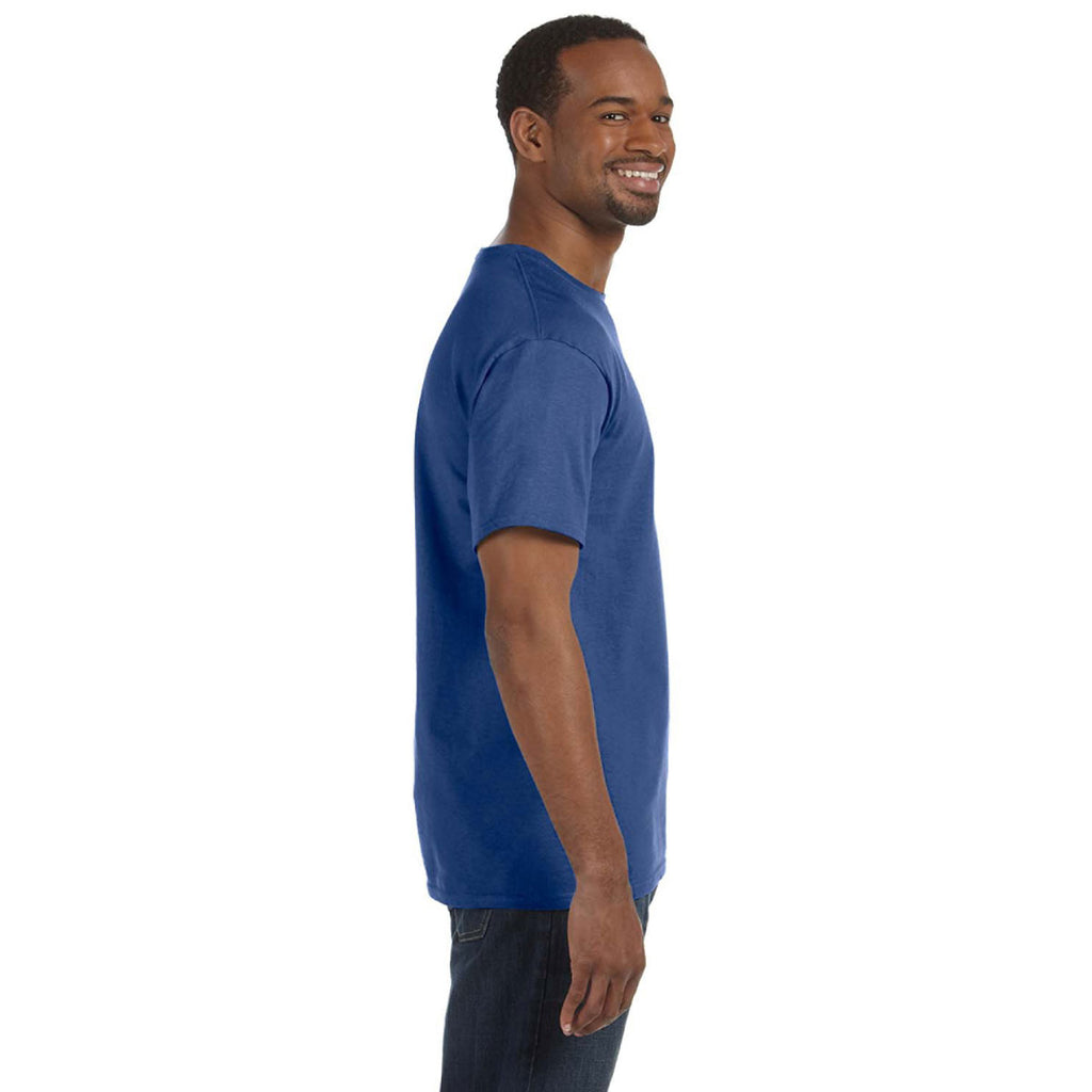 Jerzees Men's Vintage Heather Blue 5.6 Oz Dri-Power Active T-Shirt